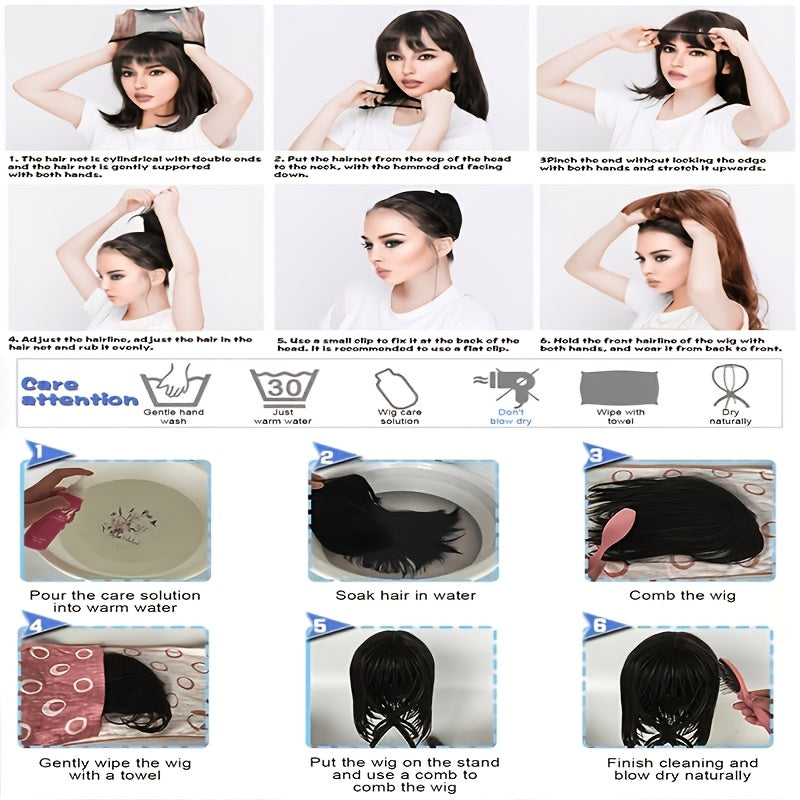 Women's Natural Straight Wig Suitable for Everyday & Special Occasions - Lightweight Comfortable Hairpiece with, European Style Straight Hair for Parties, Valentine's Gift, Suitable for Skin Tones & Hair Loss Solutions