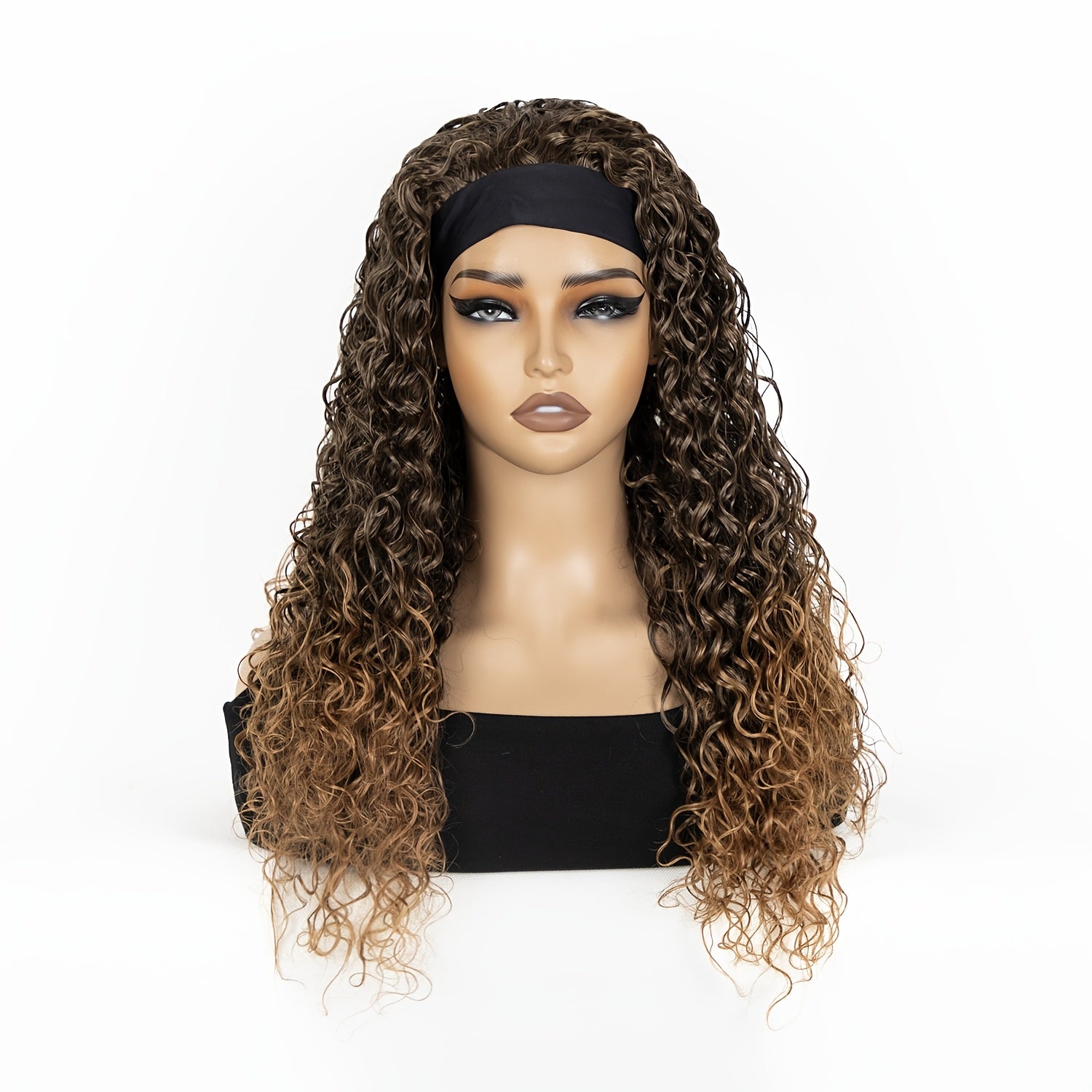 Synthetic Wig with Pre-Styled Afro Curls And a Built-In Turban, Designed to Be Heat Resistant, Tangle-Free, Lightweight, And Breathable. Perfect for Adding Volume And Length for Daily Wear Or Special Events