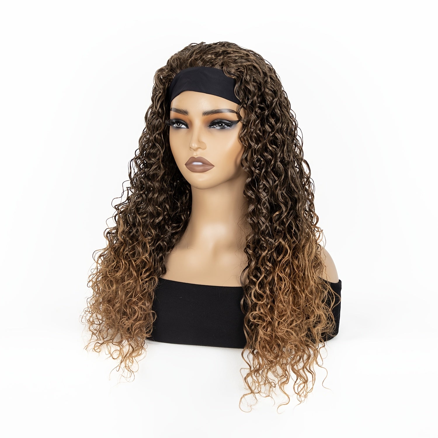 Synthetic Wig with Pre-Styled Afro Curls And a Built-In Turban, Designed to Be Heat Resistant, Tangle-Free, Lightweight, And Breathable. Perfect for Adding Volume And Length for Daily Wear Or Special Events