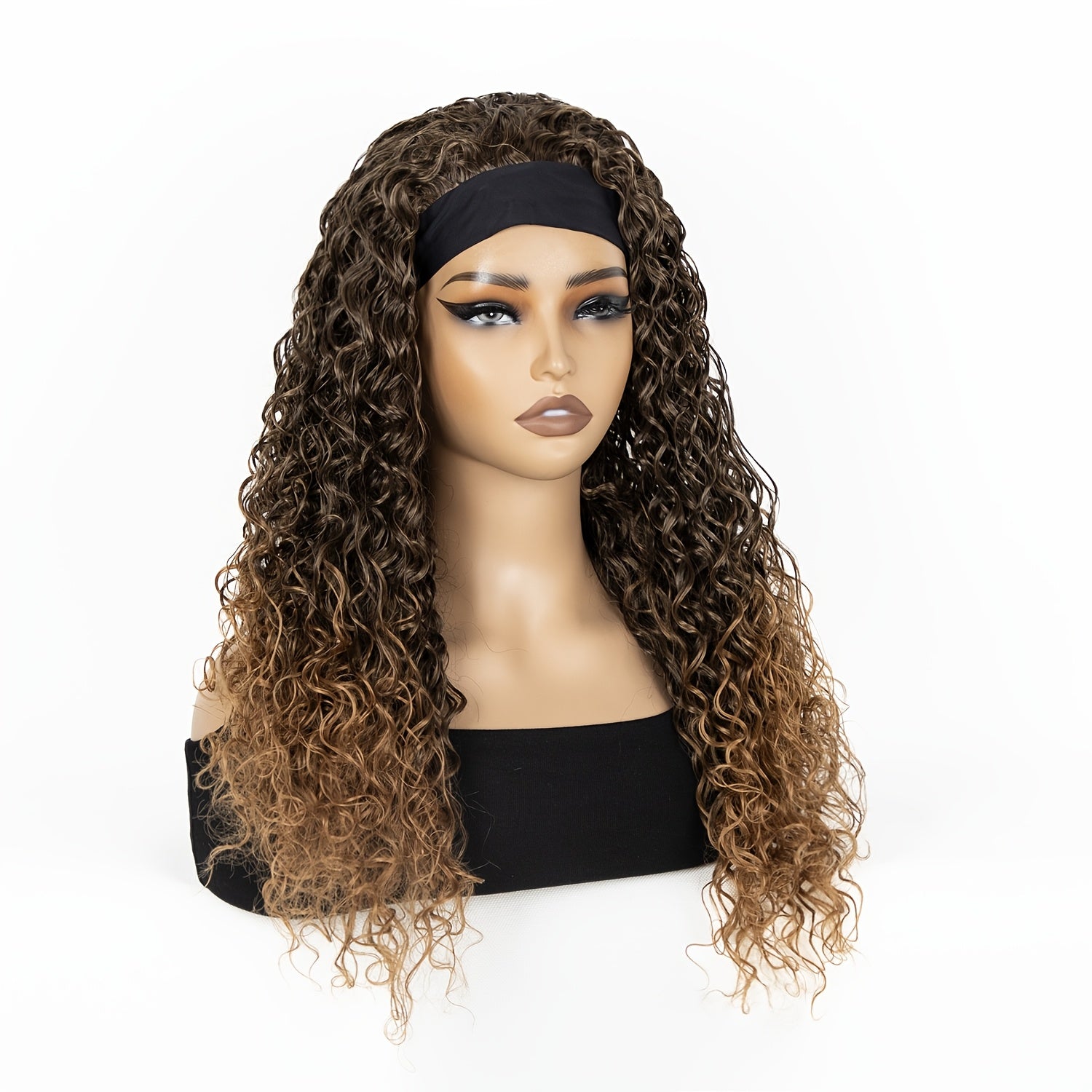 Synthetic Wig with Pre-Styled Afro Curls And a Built-In Turban, Designed to Be Heat Resistant, Tangle-Free, Lightweight, And Breathable. Perfect for Adding Volume And Length for Daily Wear Or Special Events