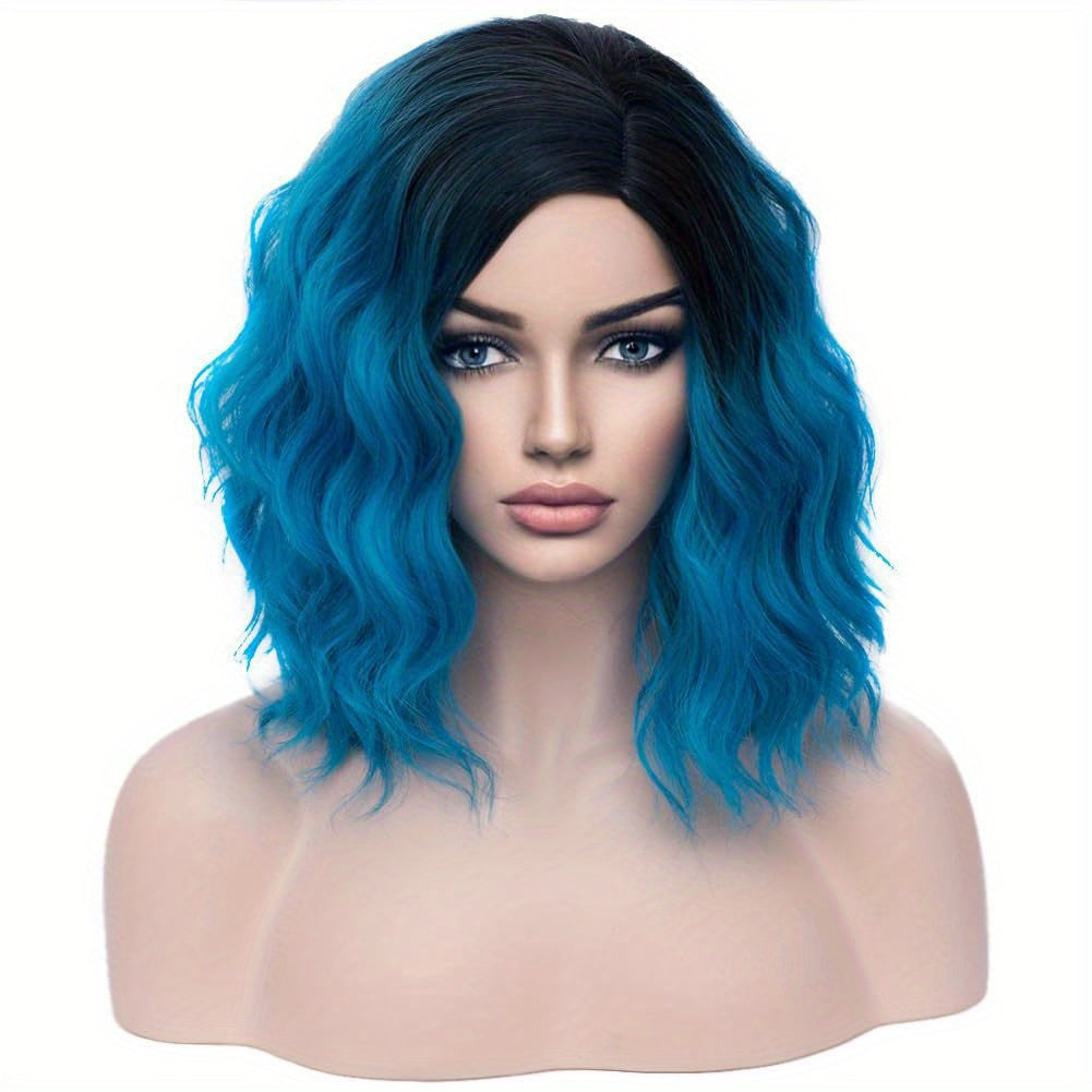 A Blonde Wig Designed for Women with Short Curls And a Wavy Wig Suitable for Girls with Shoulder-Length Hair, Made from Heat-Resistant Synthetic Fibers, Perfect for Cosplay Or Everyday Wear