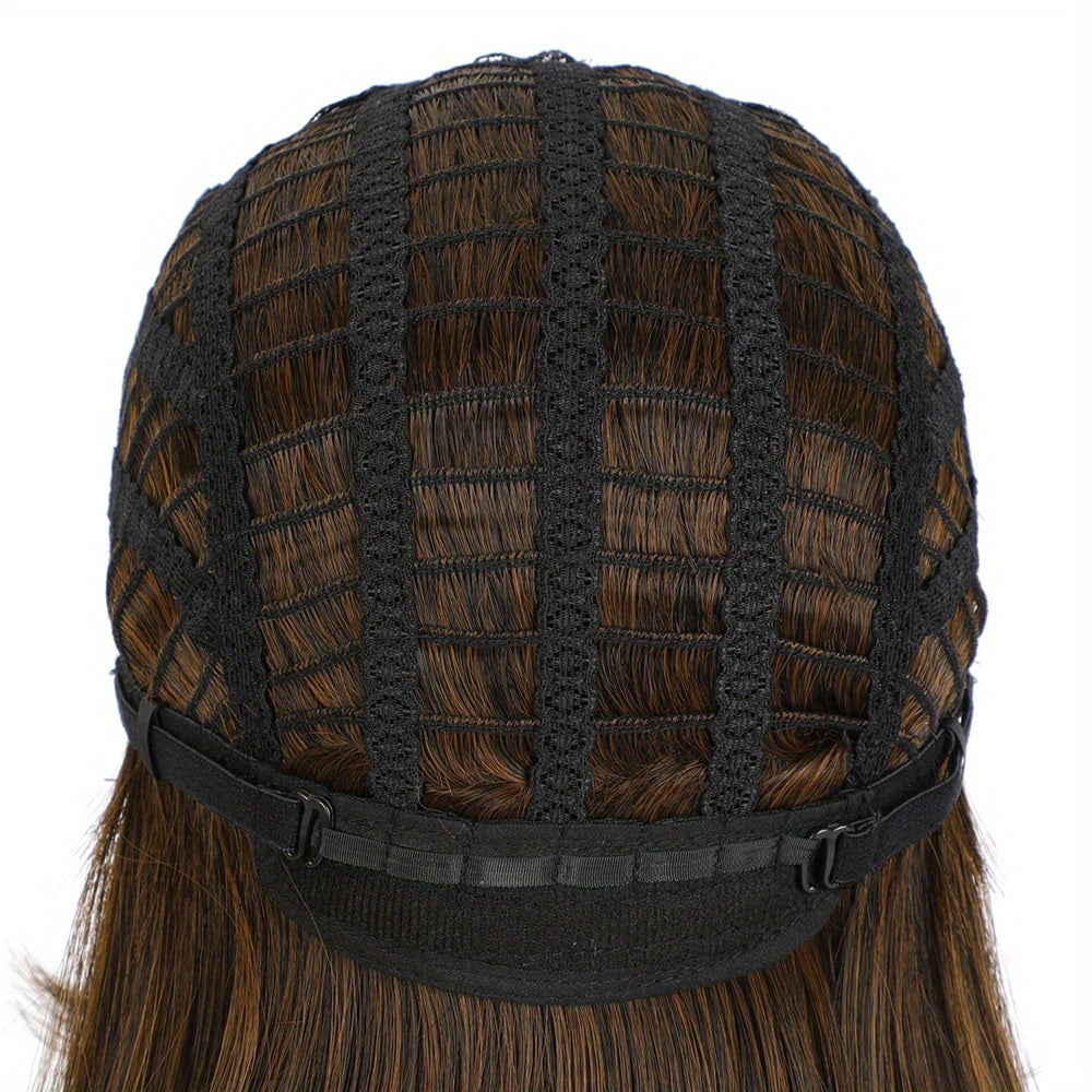12-inch Straight Bobo Haircut Synthetic Wig | Rose Net with Fake Scalp, High Temperature Fiber, Suitable for Daily and Festive Wear